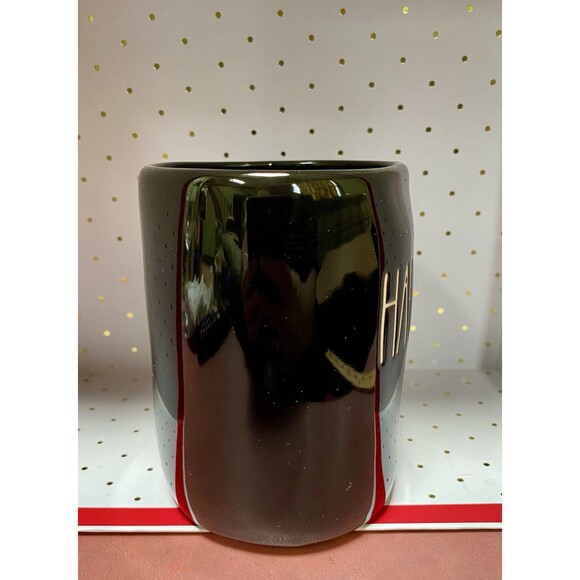 Rae Dunn Artisan Collection HAUNTED Black Coffee Mug Cup Magenta 2019 Halloween - Picture 4 of 8